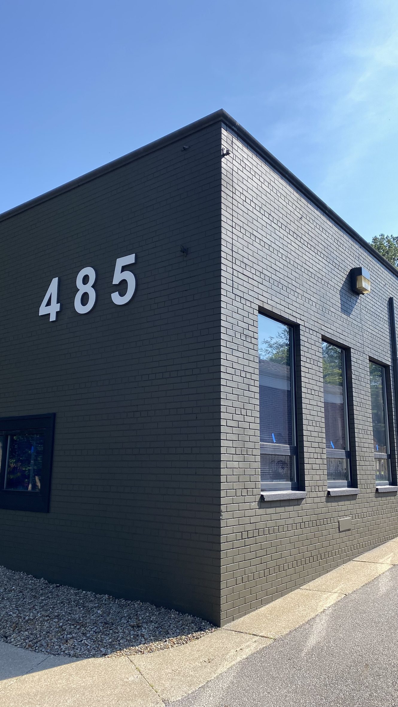 Akron office painting project showing modern workspace with productivity-focused colors